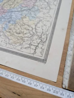 La Belgique, carte ancienne, imprimée en 1852.