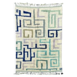 Labyrinthe - Tapis berbère marocain en laine 205×300 cm