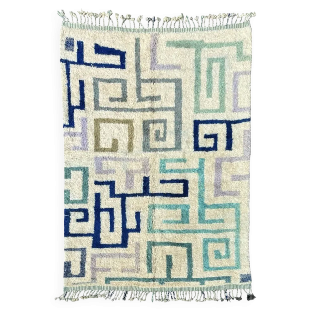 Labyrinthe - Tapis berbère marocain en laine 205×300 cm