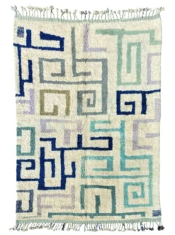 Labyrinthe - Tapis berbère marocain en laine 205×300 cm