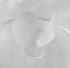 Lalique France - Porte Bagues En Cristal Figurine Moineau Signé