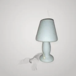 Lampe Champignon Vintage Murano Opalin avec Diffuseur Tinsel ? Table Mushro
