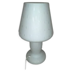 Lampe Champignon Vintage Murano Opalin avec Diffuseur Tinsel ? Table Mushro