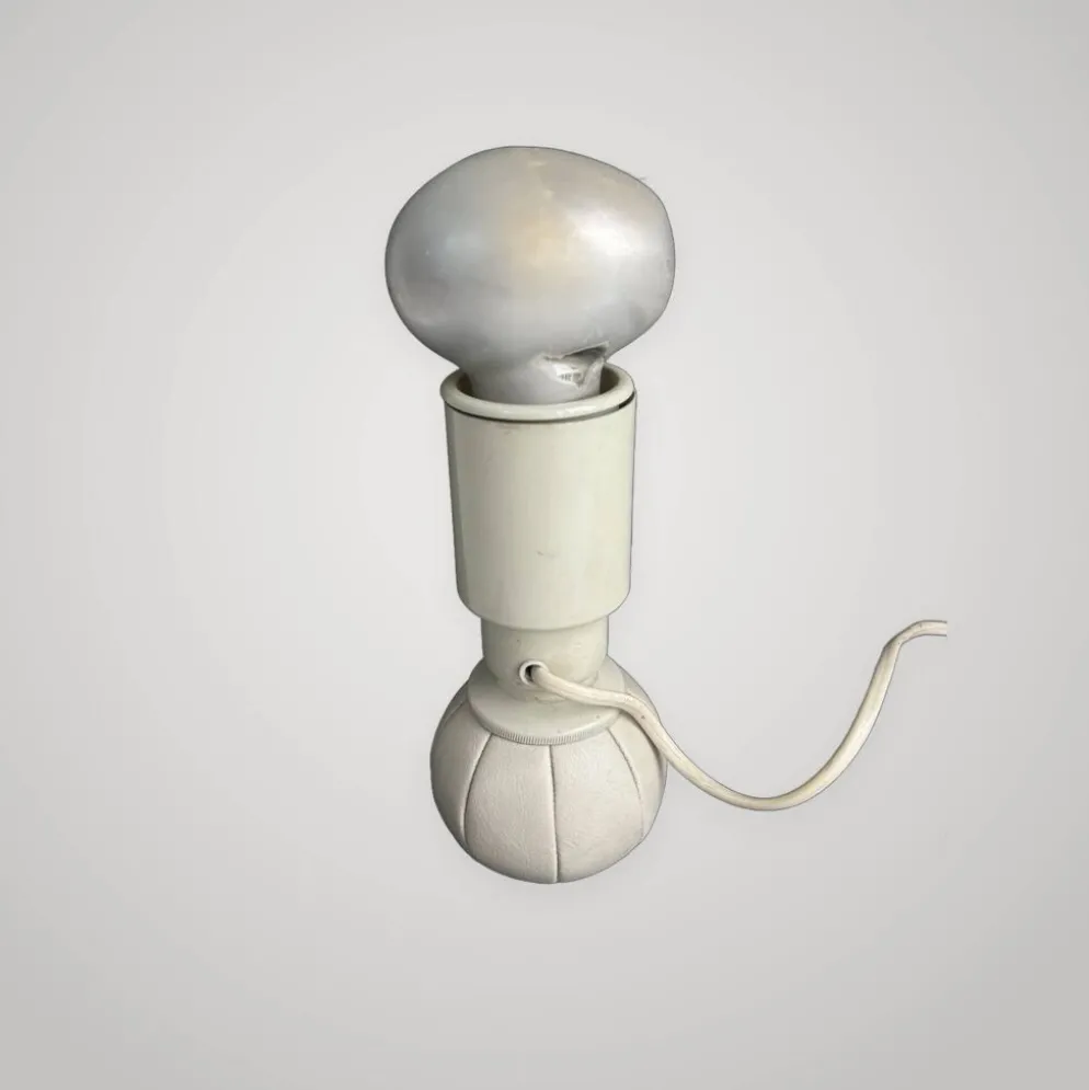 Lampe de bureau design Gino Sarfatti Arteluce 600c cuir métal 1970