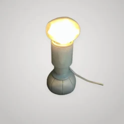 Lampe de bureau design Gino Sarfatti Arteluce 600c cuir métal 1970