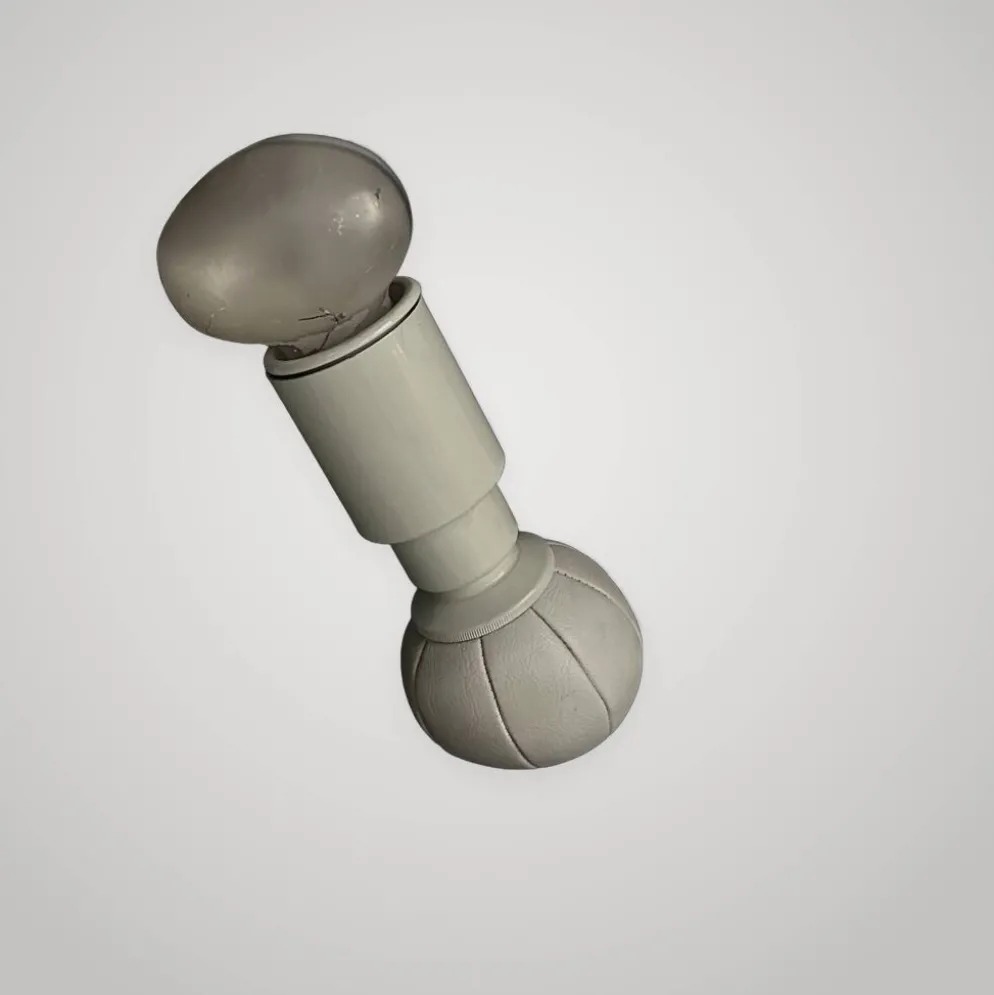Lampe de bureau design Gino Sarfatti Arteluce 600c cuir métal 1970