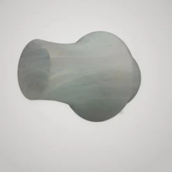 Lampe de table en verre de murano champignon bleu blanc design moderniste 1