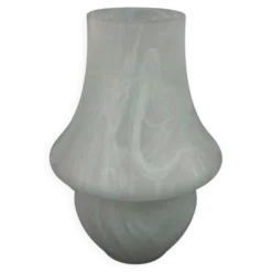 Lampe de table en verre de murano champignon bleu blanc design moderniste 1