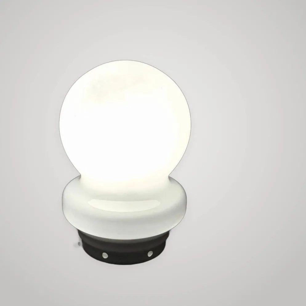 Lampe De Table En Verre De Murano Mazzega Design UFO Modernisme Space Age 1