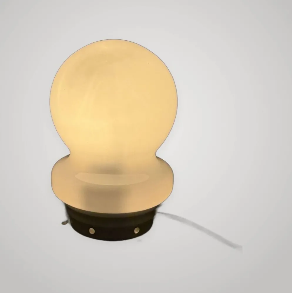 Lampe De Table En Verre De Murano Mazzega Design UFO Modernisme Space Age 1