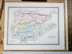 L'ancienne Espagne, carte imprimée en 1852.