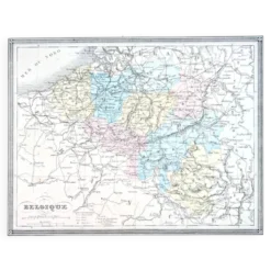 L'ancienne Espagne, carte imprimée en 1852.
