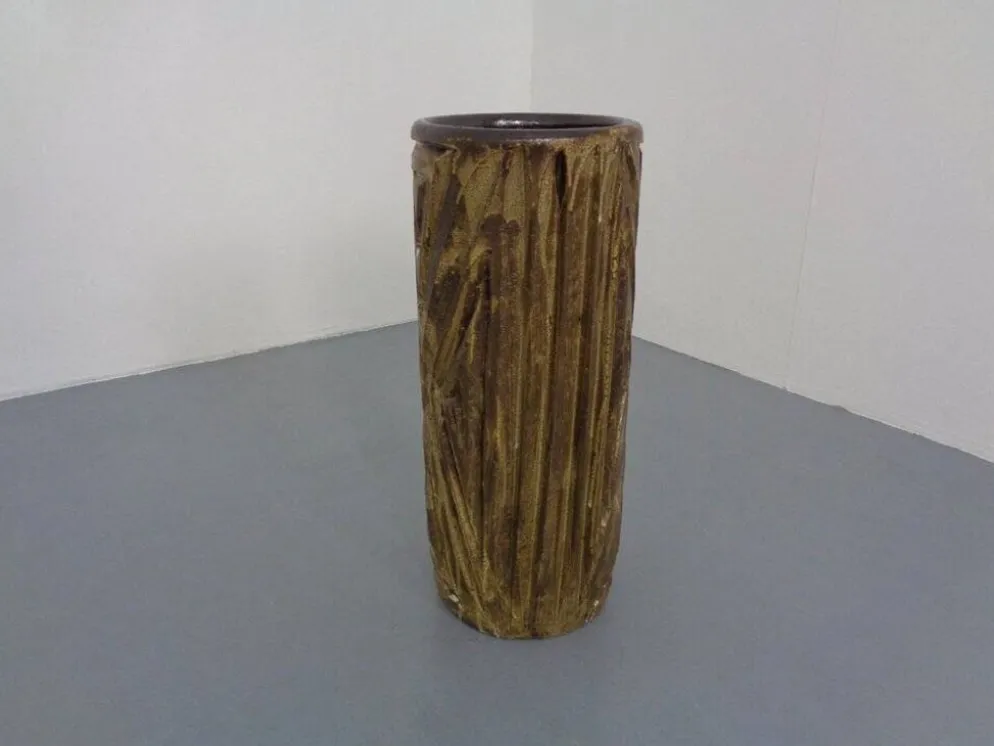 Large Brutalist Ceramic Umbrella Stand, Italy, 1960s