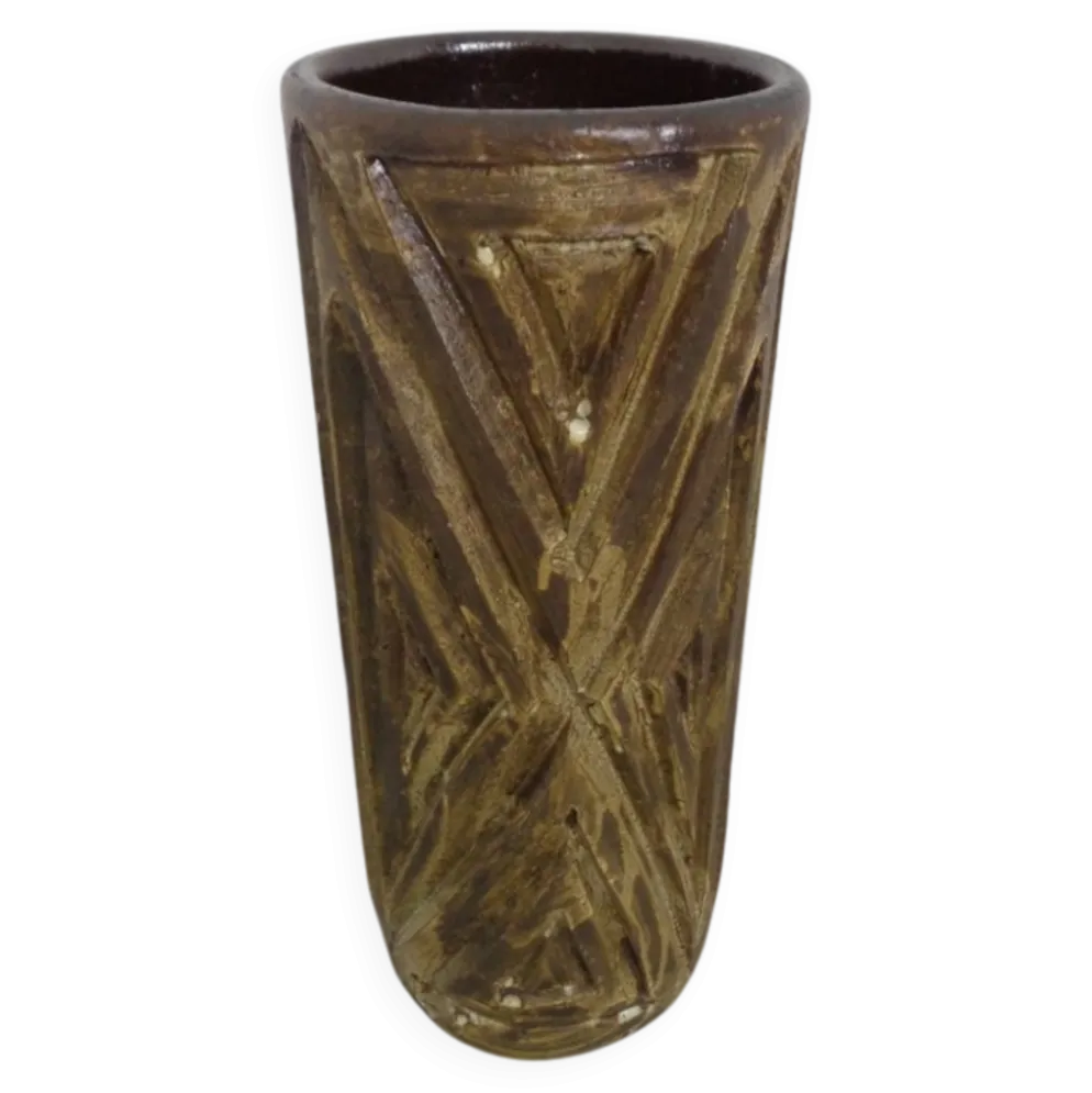 Large Brutalist Ceramic Umbrella Stand, Italy, 1960s
