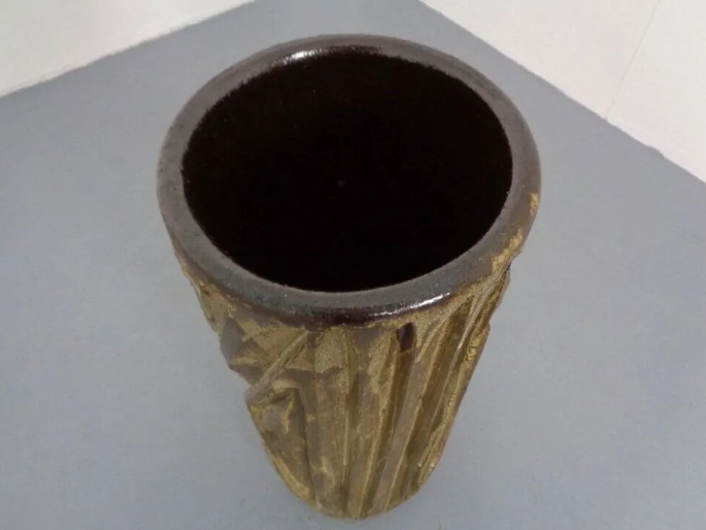 Large Brutalist Ceramic Umbrella Stand, Italy, 1960s