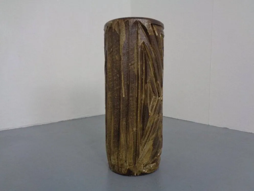 Large Brutalist Ceramic Umbrella Stand, Italy, 1960s