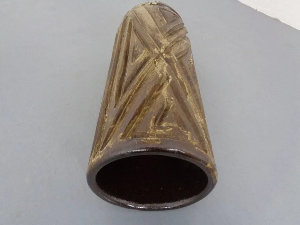 Large Brutalist Ceramic Umbrella Stand, Italy, 1960s