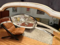 Large Crystal Mirror, Italy, 1960s