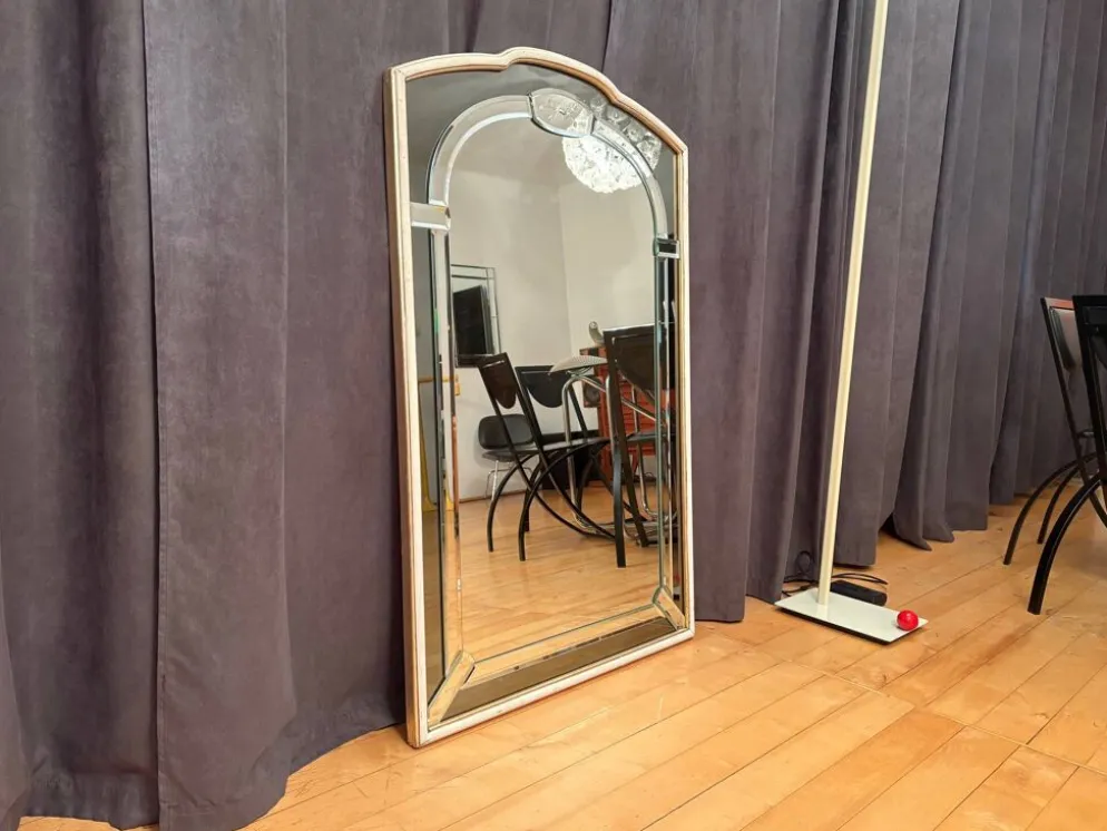 Large Crystal Mirror, Italy, 1960s