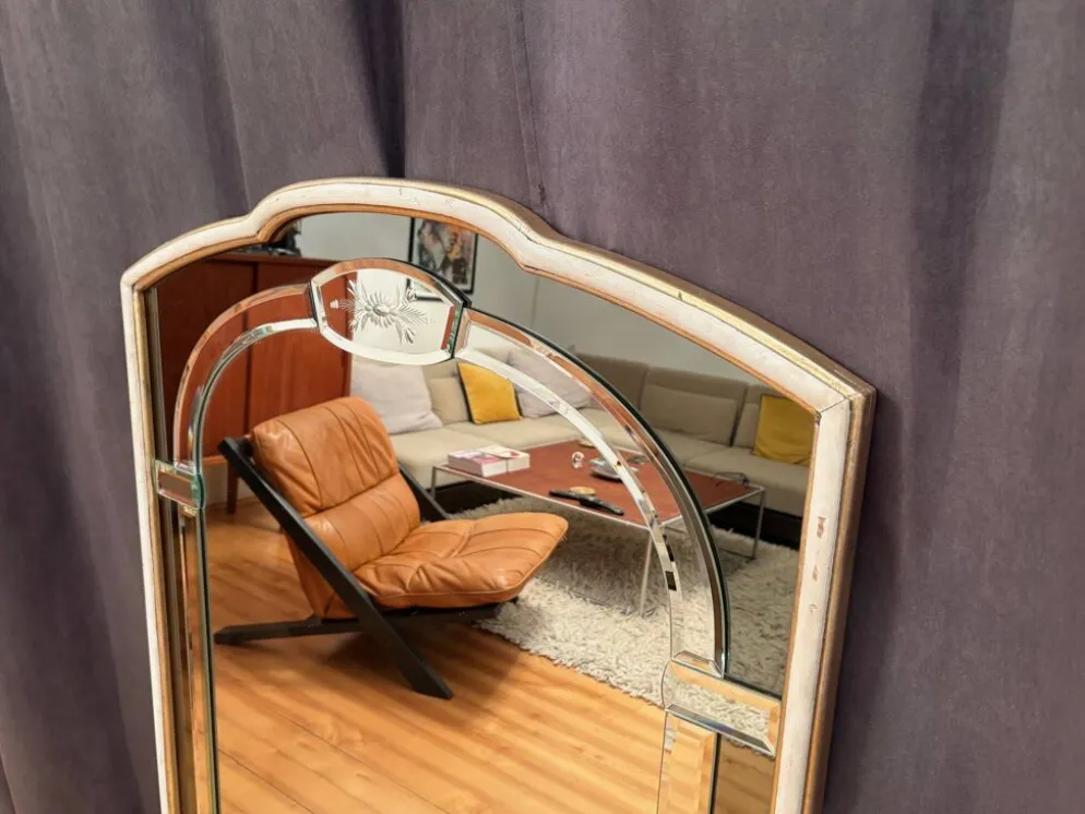 Large Crystal Mirror, Italy, 1960s