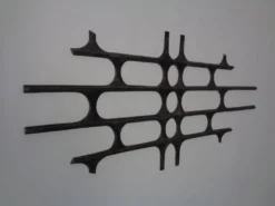Large German Brutalist Iron Wall Sculpture, 1960s