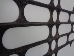 Large German Brutalist Iron Wall Sculpture, 1960s