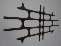 Large German Brutalist Iron Wall Sculpture, 1960s