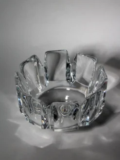Lars Hellsten "Corona" Grand Bol en Cristal Plein, Pour Orrefors, Suède