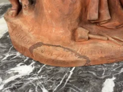 La sculpture, terre cuite originale signée et dédicacée, Charles Van Oemberg