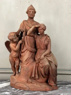 La sculpture, terre cuite originale signée et dédicacée, Charles Van Oemberg
