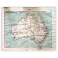 L'Australie, carte authentique imprimée en 1907