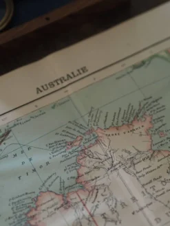 L'Australie, carte authentique imprimée en 1907
