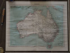 L'Australie, carte authentique imprimée en 1907