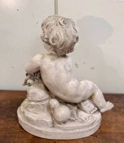 Lebrun : Putti en terre cuite émaillée