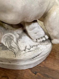 Lebrun : Putti en terre cuite émaillée