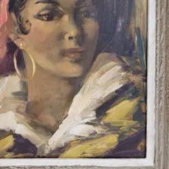 Óleo sobre tabla “Gitana”, 40’s - Francia