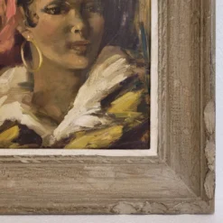 Óleo sobre tabla “Gitana”, 40’s - Francia