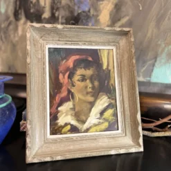 Óleo sobre tabla “Gitana”, 40’s - Francia