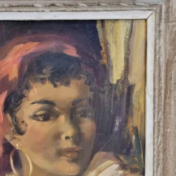 Óleo sobre tabla “Gitana”, 40’s - Francia