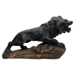 Lion rugissant art déco signé Magioni