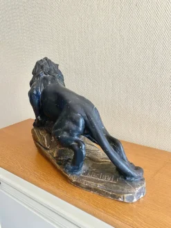 Lion rugissant art déco signé Magioni