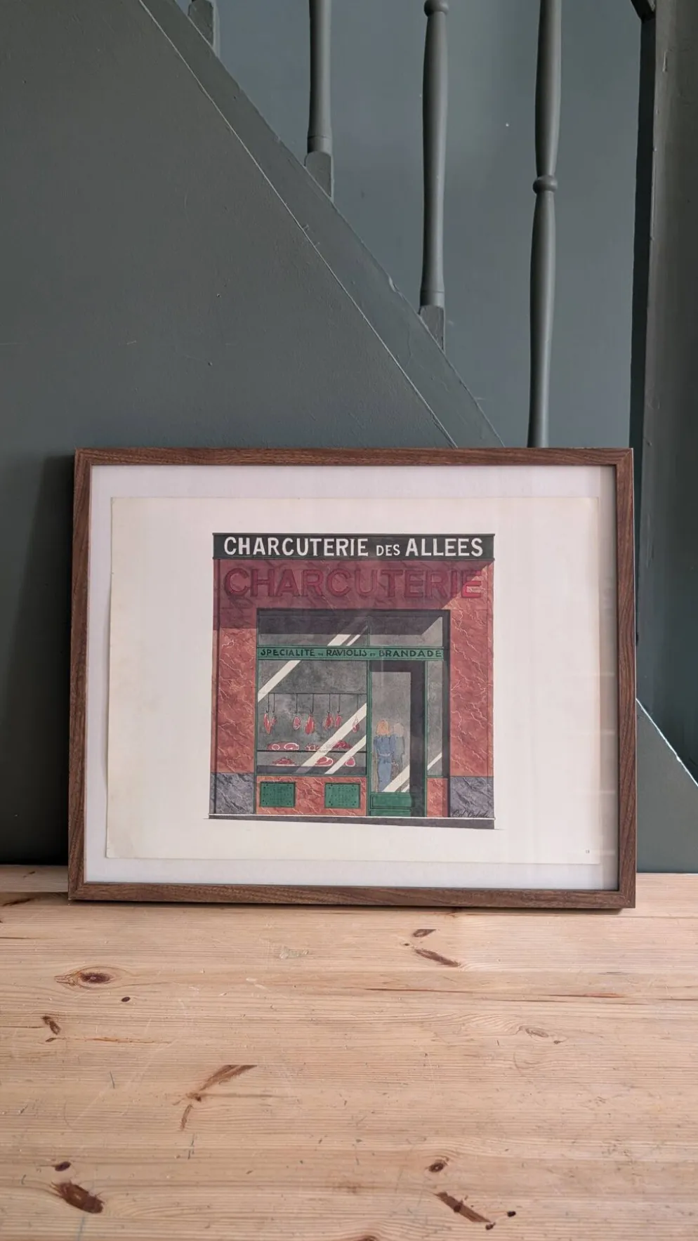 Lithographie "Charcuterie des Allées" – Catherine d'Ortoli