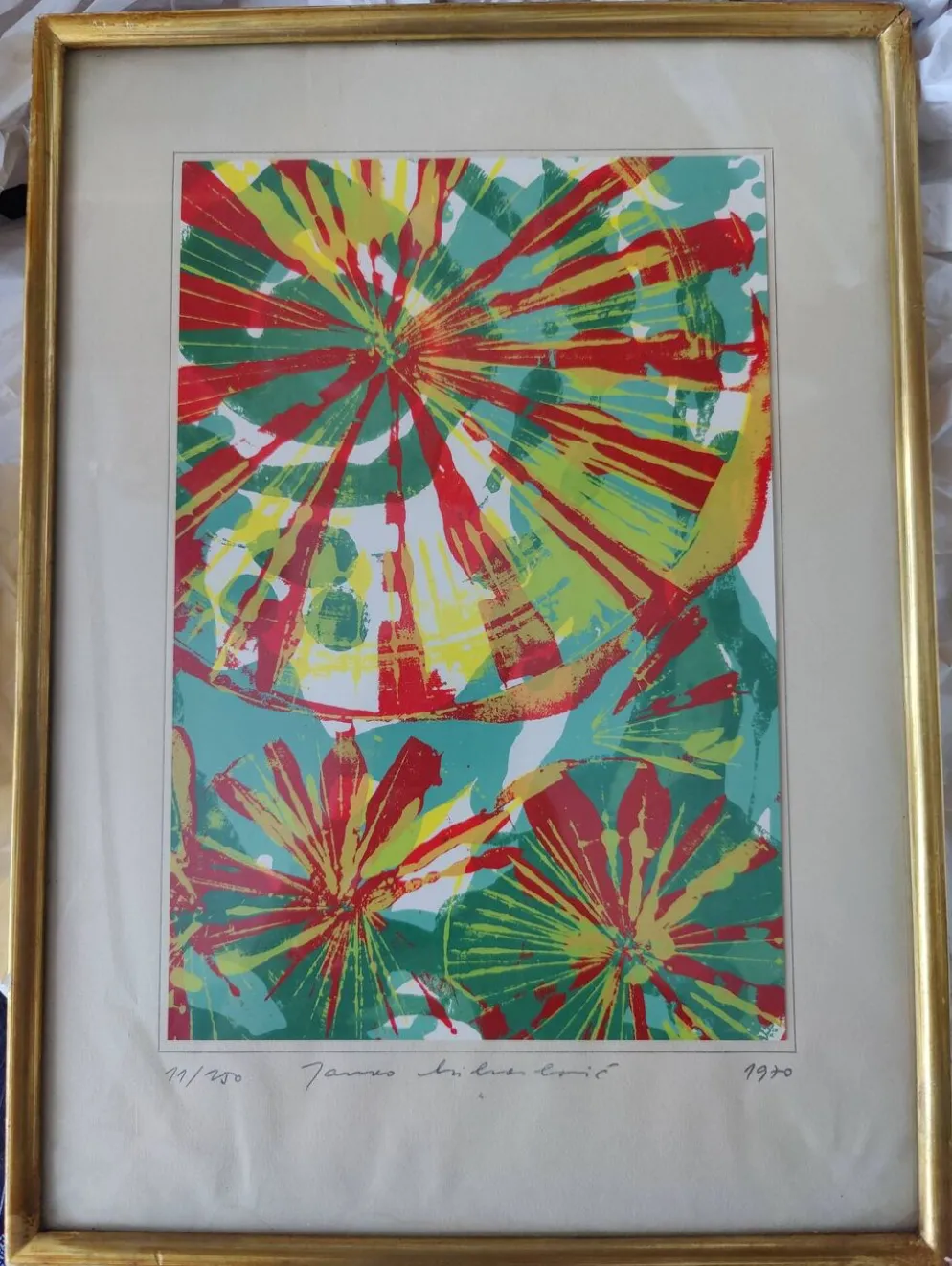 Lithographie de Janko Mihailovic numérotée signée, 1970
