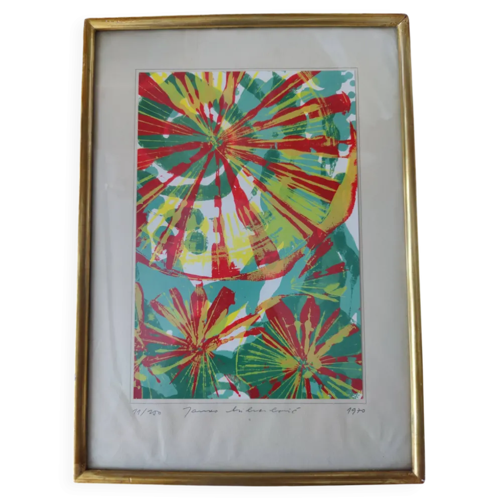 Lithographie de Janko Mihailovic numérotée signée, 1970
