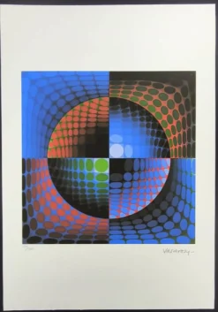 Lithographie de Victor Vasarely, édition limitée numérotée, années 1970