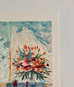Lithographie (EA) signée Michel Henry - Bouquet à la fenêtre