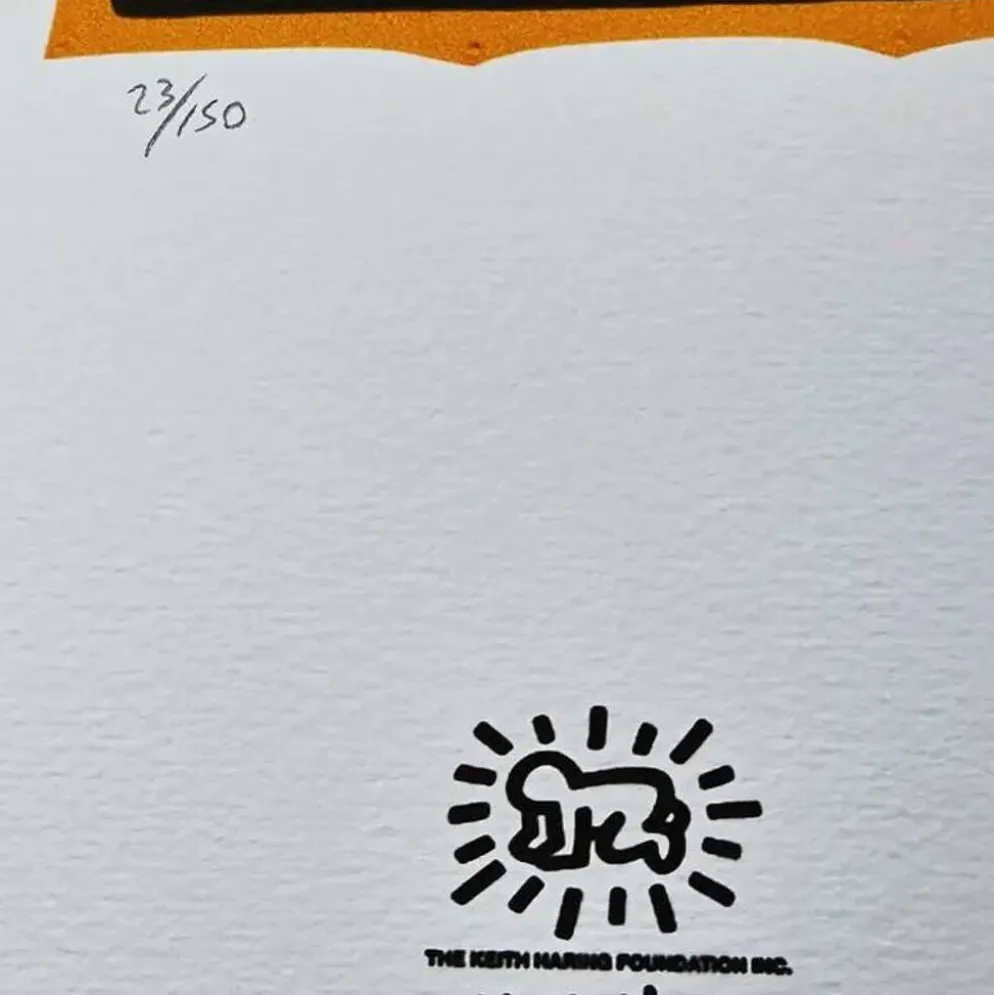Lithographie en édition limitée de Keith Haring des années 1990