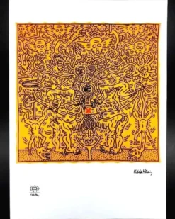 Lithographie en édition limitée de Keith Haring des années 1990
