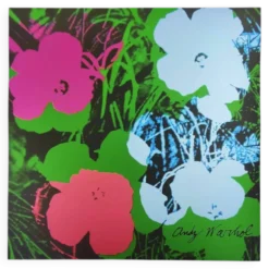 Lithographie en édition limitée "Fleurs" par Andy Warhol, années 1980, publiée par CMOA