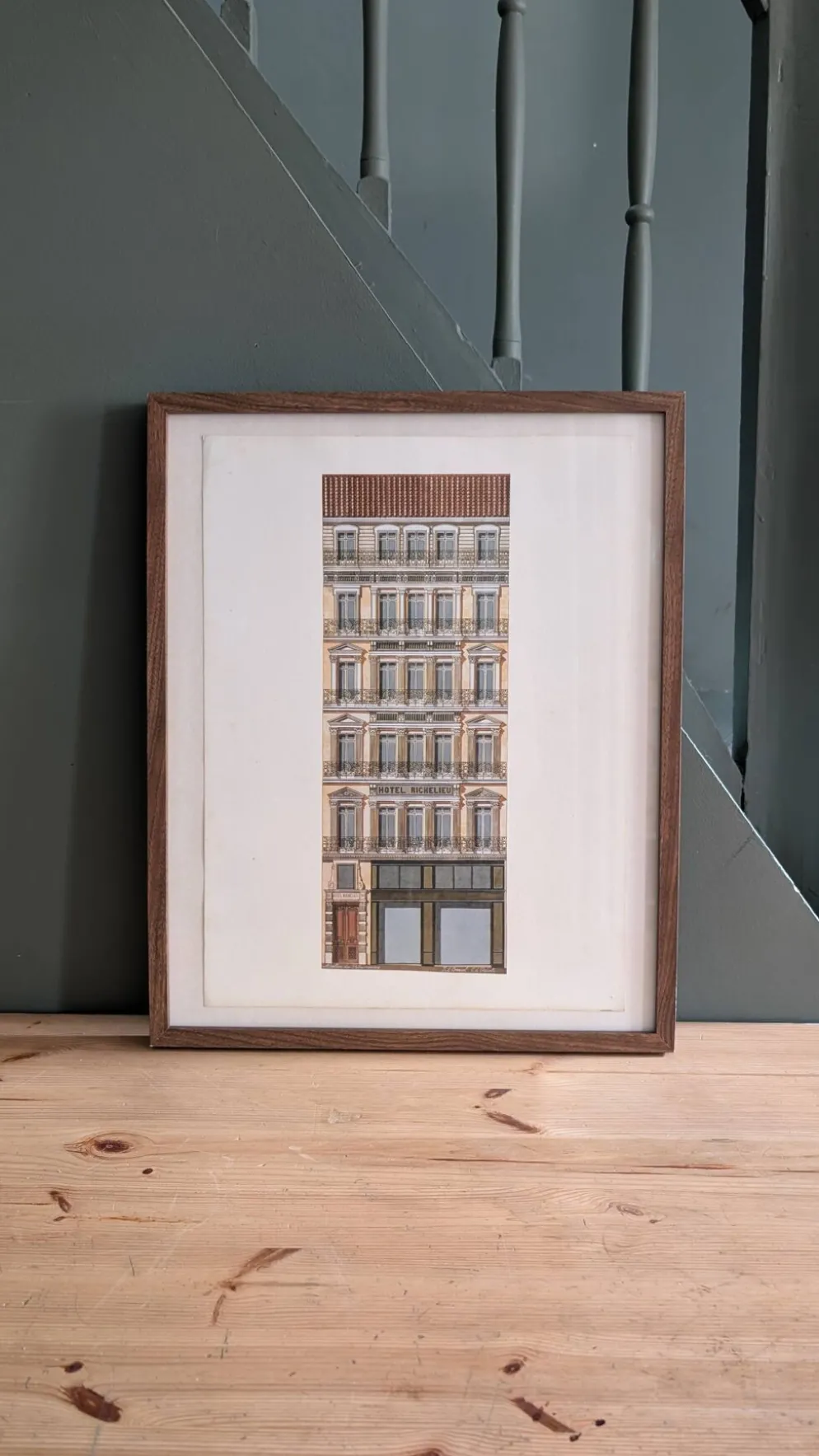 Lithographie "Hôtel Richelieu" – Catherine d'Ortoli